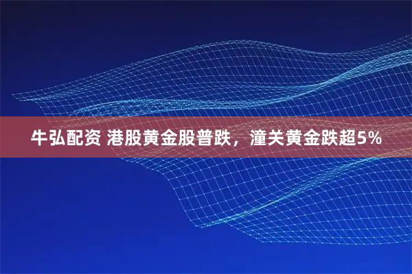 牛弘配资 港股黄金股普跌，潼关黄金跌超5%